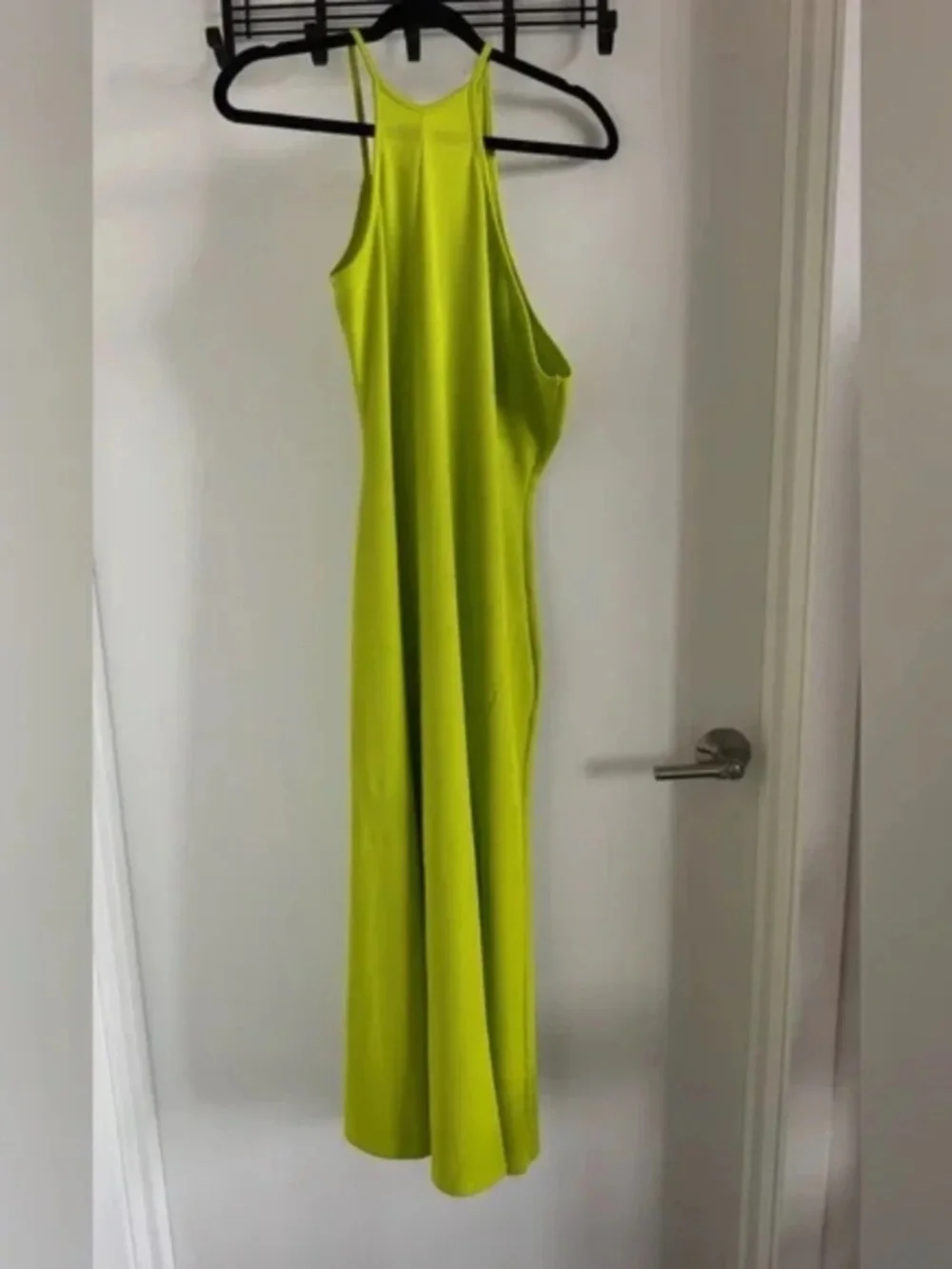 Topshop | Neon Green One-Shoulder Ribbed Midi Dress S - Picture 8 of 11